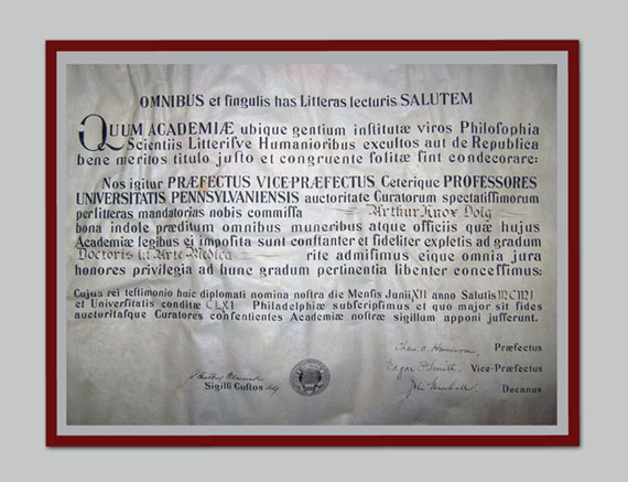 Dr. Doig's Diploma